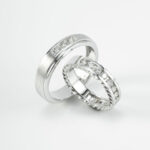 SP000108 – Cặp Nhẫn Cưới PT900 Đường Kim Tròn