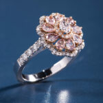 Nhẫn Kim Cương Hồng Dáng Hoa