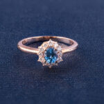 Nhẫn Nữ Đính Đá Sapphire Xanh Hero