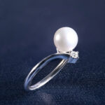 Nhẫn Ngọc Trai Đính Kim Cương Nhẫn Ngọc Trai Đính Kim Cương