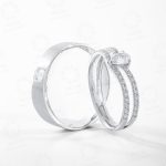 SP001090 – Cặp Nhẫn Cưới Kim Cương